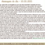 Mensagem do dia - 10.03.2021