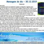 Mensagem do dia - 30.12.2019