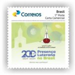 Selo comemorativo 200 anos de Presença Luterana no Brasil - ECT