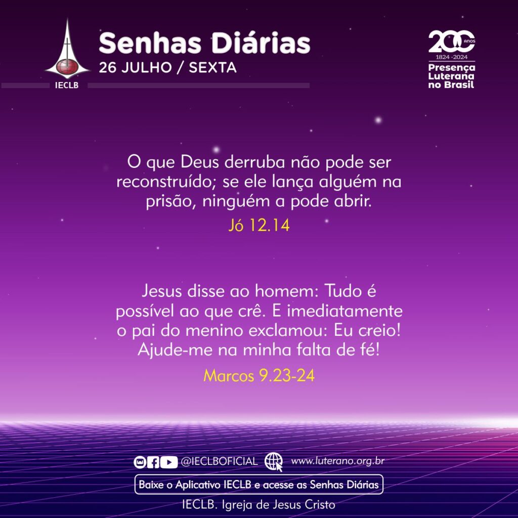 Senhas Diárias 26 07 2024