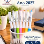 Caneta Plástica Tema do Ano 2027