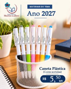 Caneta Plástica Tema do Ano 2027