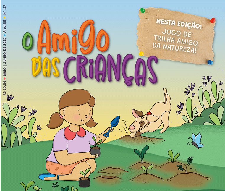 Cuidar do jardim de Deus - amigo das crianças