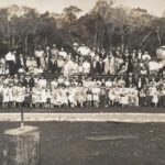 Lançamento da pedra fundamental do primeiro templo - 1955