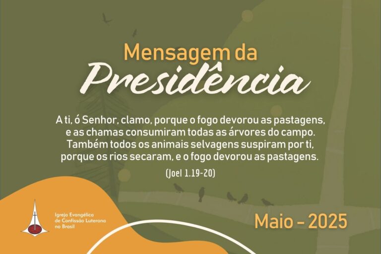 Mensagem da Presidência Maio 2025