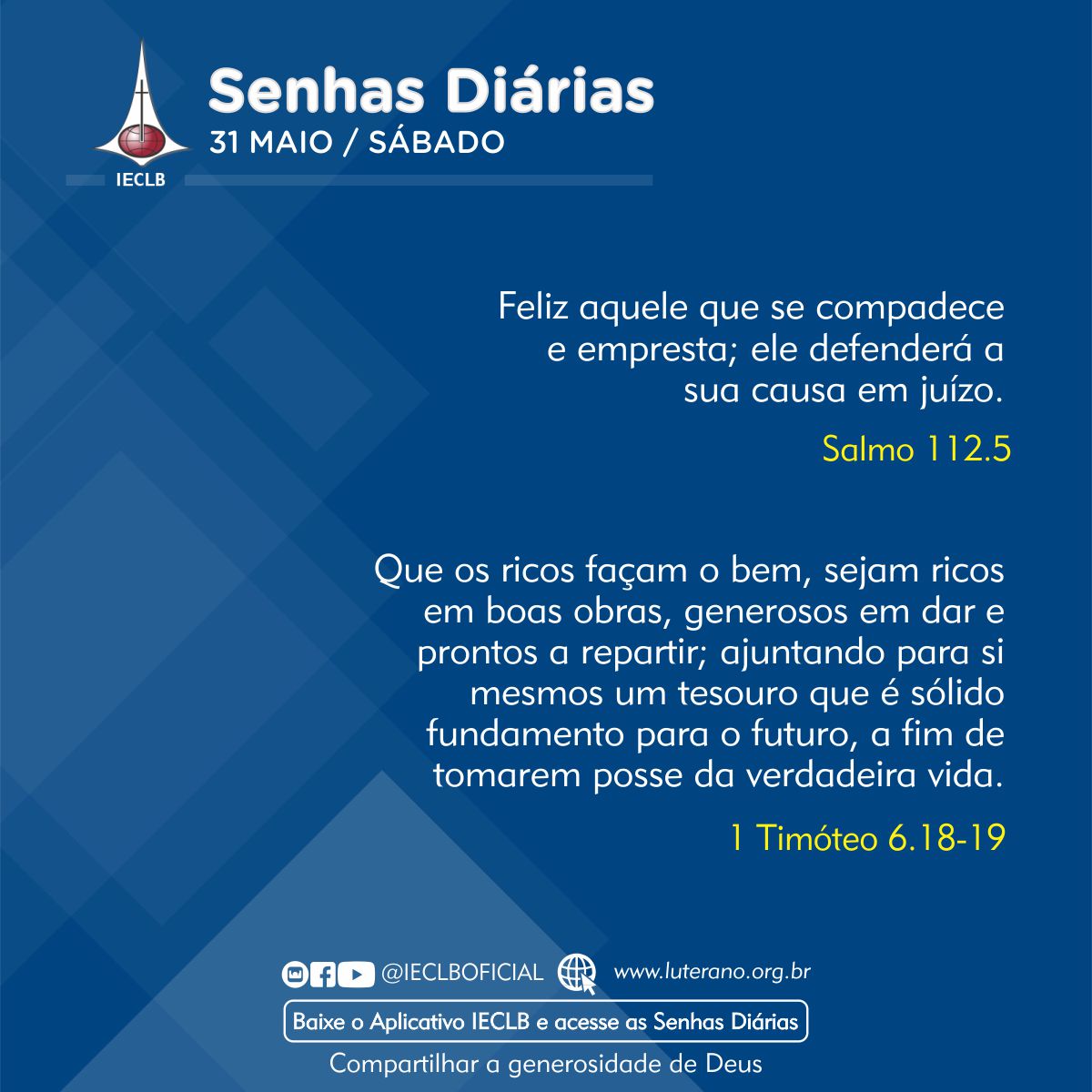 Senhas Diárias 31 05 2025
