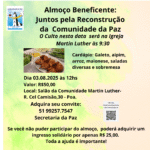 Culto e Almoço de Reconstrução da Com da Paz