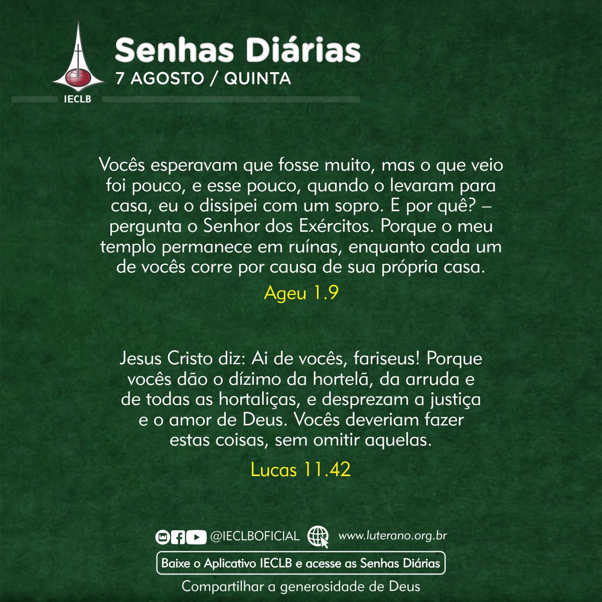 Senhas Diárias 07 08 2025