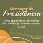 Mensagem da Presidência 2025 - Agosto