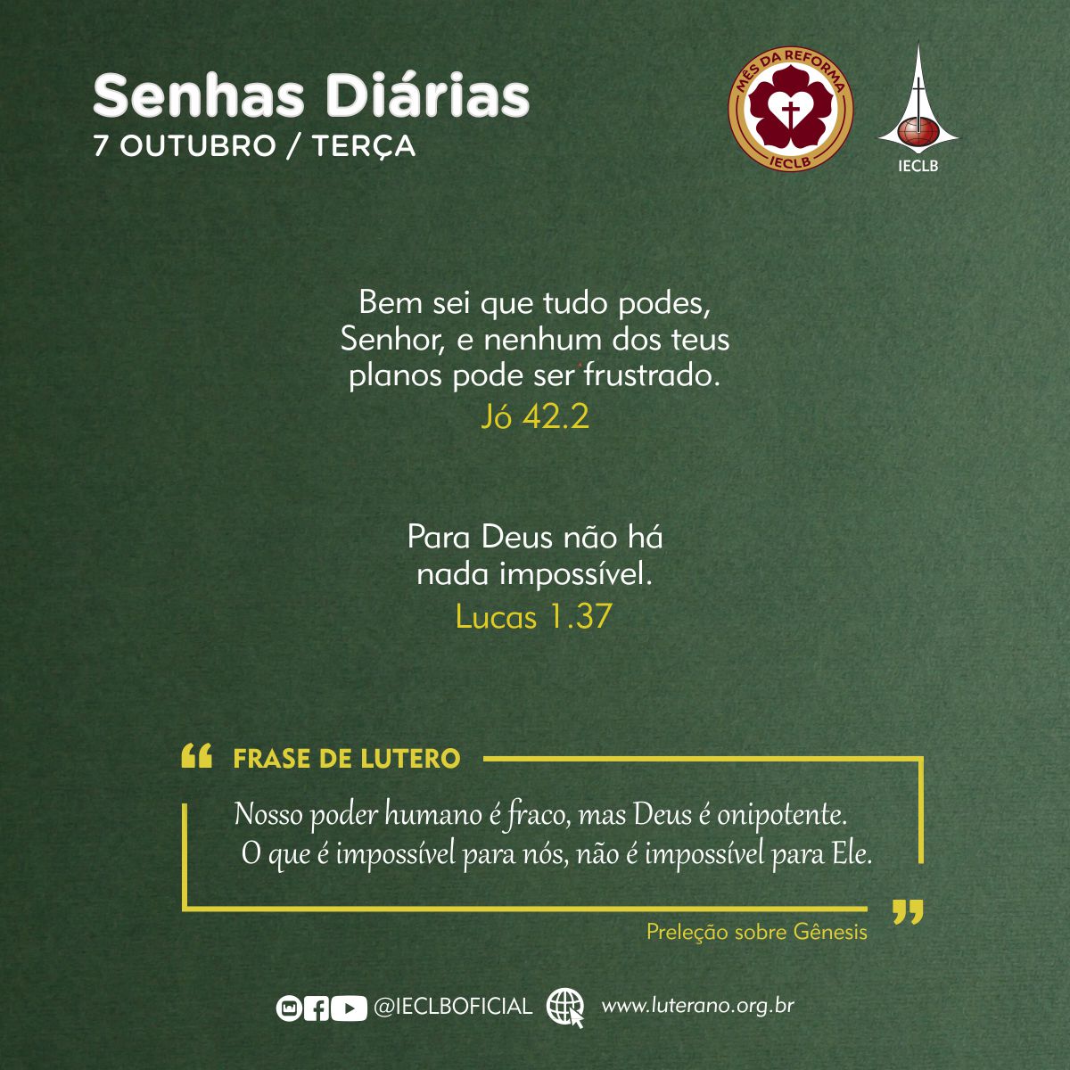 Senhas Diárias 07 10 2025