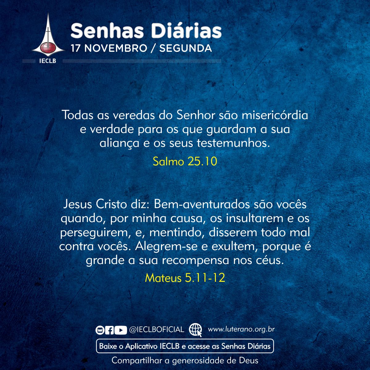 Senhas Diárias 17 11 2025