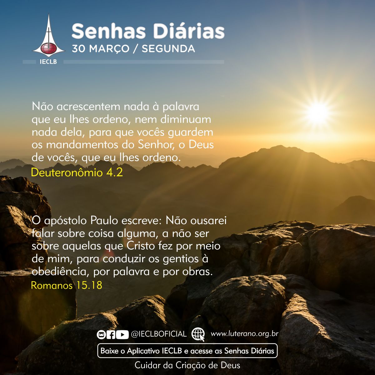 Senhas Diárias 30 03 2026