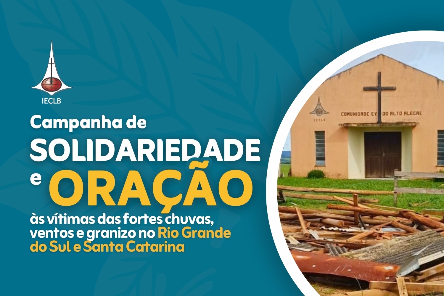 Campanha de solidariedade - vítimas das tempestades