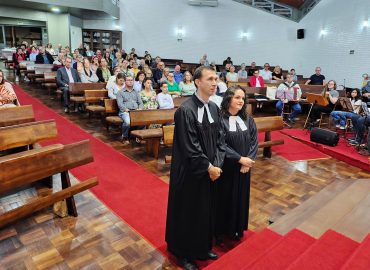 Instalação da Pastora Alessandra e do Pastor Mauro na Comunidade em Lajeado